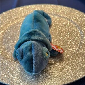 Blue Plush Chameleon Toy